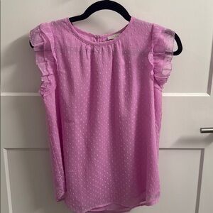 Pink sleeveless blouse